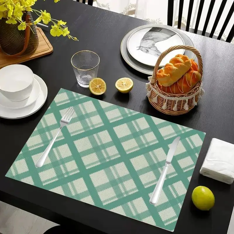 VIKAMA 2/4/6Pcs Sweet Cool Academy Style Mat Waterproof Anti Slip Tableware Mat Kitchen Dining Home Decor view 3