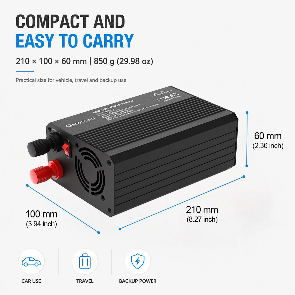 SOECOPO Solar System Kit 800W Rated Inverter 8000W Peak DC 12V To AC 220V PD3.0 36W QC3.0 18W MPPT Controller 800W Panel Set RV view 3