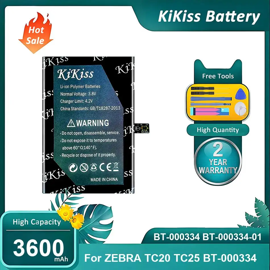 

Высокопрочная батарея для ZEBRA TC20 TC25 BT-000334, BT-000334 BT-000334-01, 3600 мАч