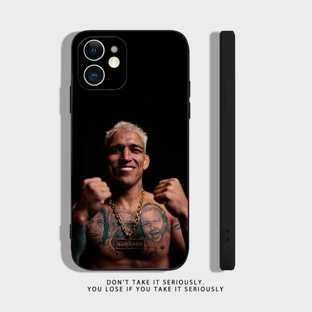 U-Ufc Charles Oliveira Phone Case For iPhone 17 Air 16 E 15 14 13 12 11 Pro Max Plus Mini SE 2020 2022 Soft Silicone Black Cover - view 6
