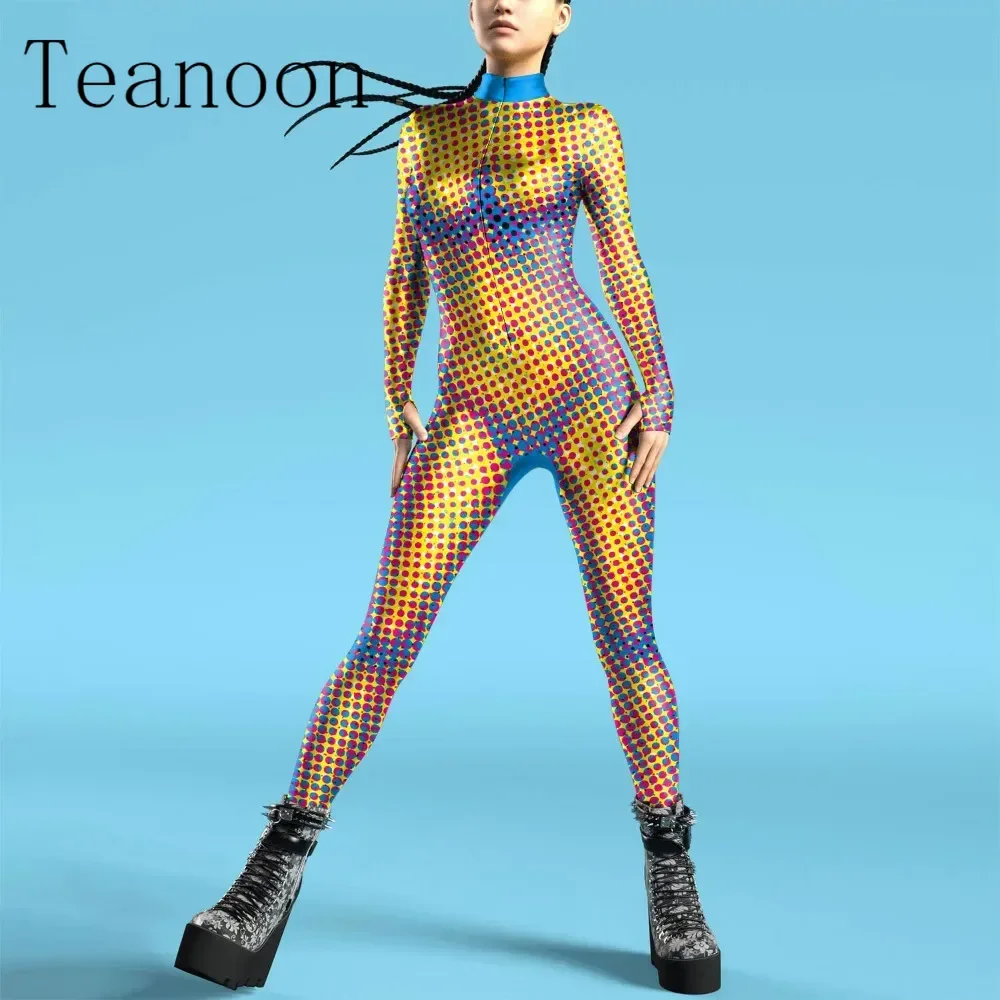 

Унисекс, кибер-панк, 3D цифровая печать, Хэллоуин, вечерние, одежда для ролевых игр, Женский костюм для косплея, карнавальный комбинезон, одежда для показа тела