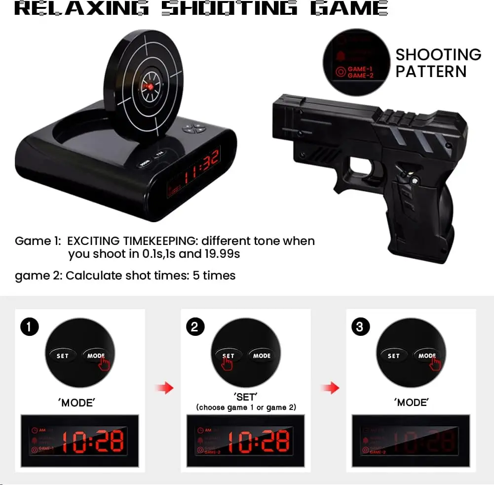 Lock Load Gun Wekker Doelwekker Creatieve klok