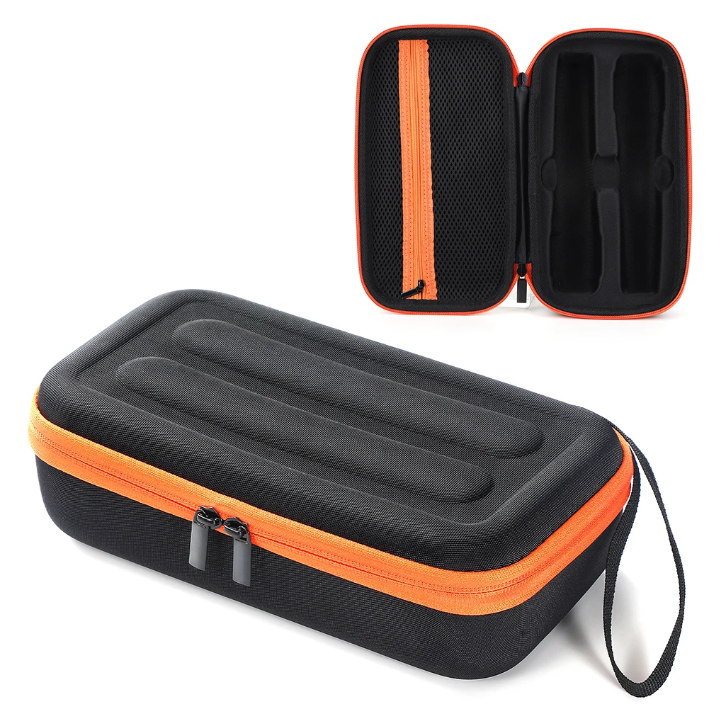 EVA Hard Shell Exterior Case Waterproof Mic Travel Bag 2 Slots Organizer Storage Box for JBL PartyBox Wireless Mic & Accessories