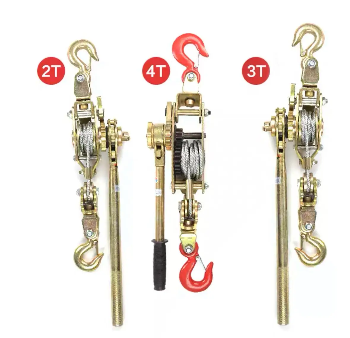 

2 Ton Ratchet Cable Puller Hand Power Puller Hand Puller 5pcs