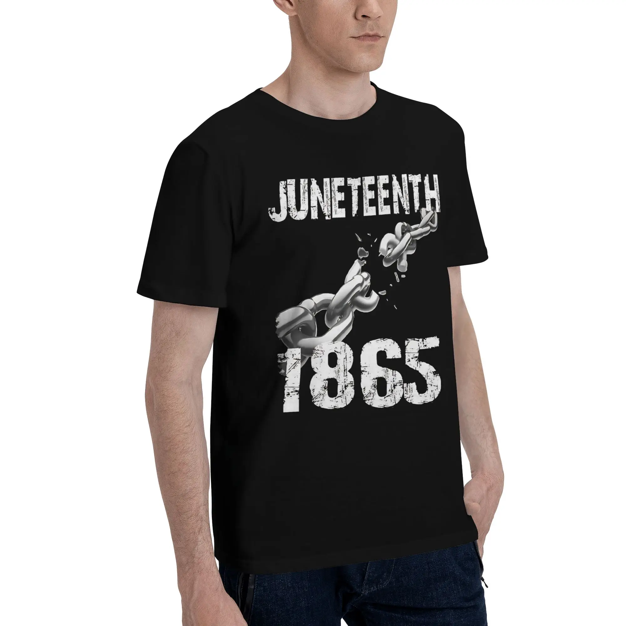 1865 PRIDE INDEPENDENCE FREEDOM DAY  Graphic 100% Cotton T-Shirt Juneteenth Tops Tees For Men