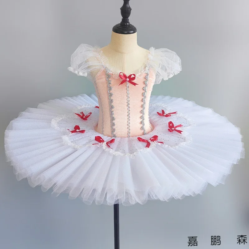 Children's Tutu Performance Clothes for Young Children New Professional Ballet Clothes for Girls Cute Fluffy Tutu Gauze Skirt