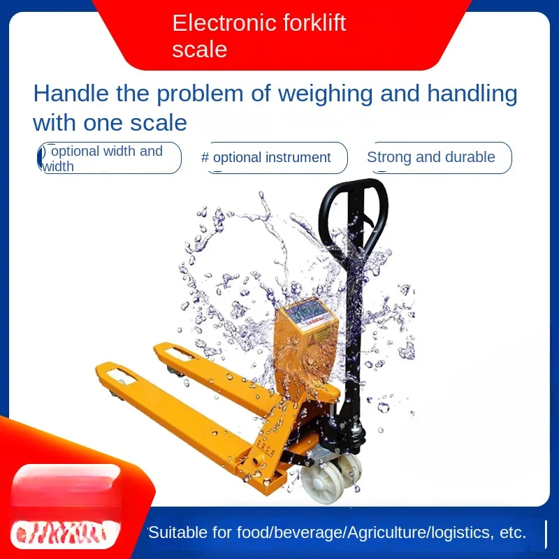 

Manual Hydraulic Logistics Carrying Scale 3T Stainless Steel Hand Push Loadmeter Forklift Scale