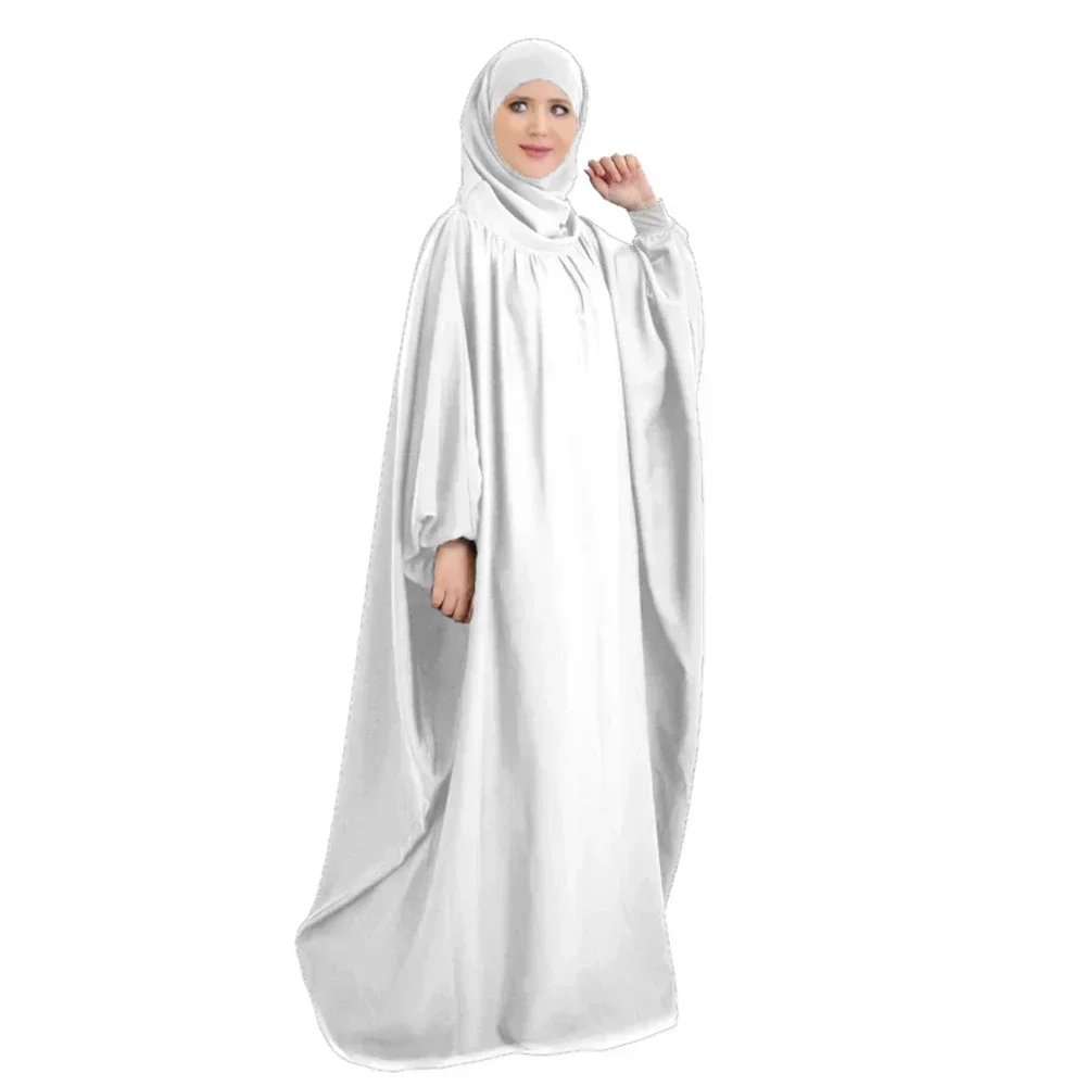 Muslim Women Robe One Piece Prayer Dress Hooded Abaya Full Cover Islam Clothing Dubai Saudi Robe Turkish Eid Djellaba Jalabiya