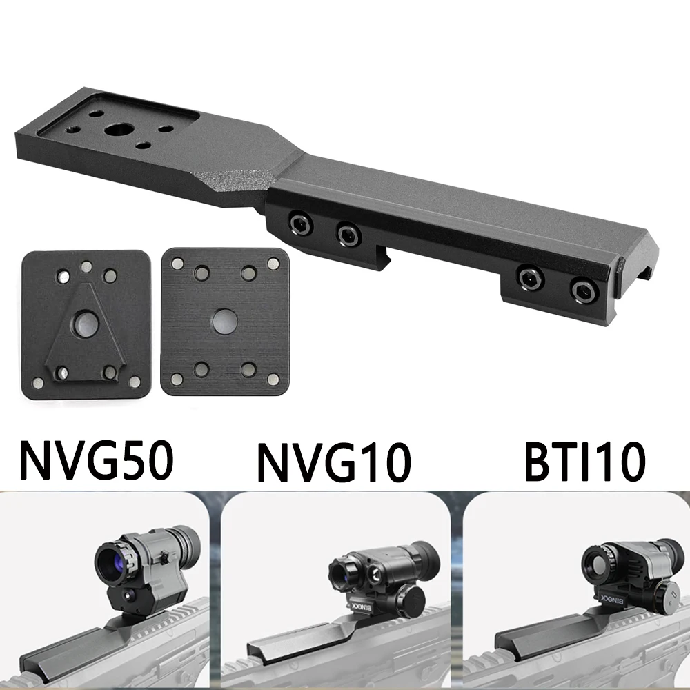 Tactical Aluminum Night Vision Rail Picatinny Mount Bracket Adapter for Hunting NVG10 NVG30 NVG50 BTI10 Scope Accessory