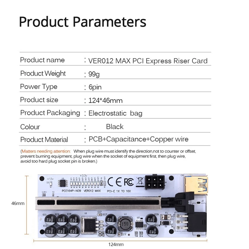 VER012 MAX USB 3.0 pci-e da X1 a X16 Extender Riser Express Cable Riser per scheda Video scheda Riser pci-e per l'estrazione mineraria
