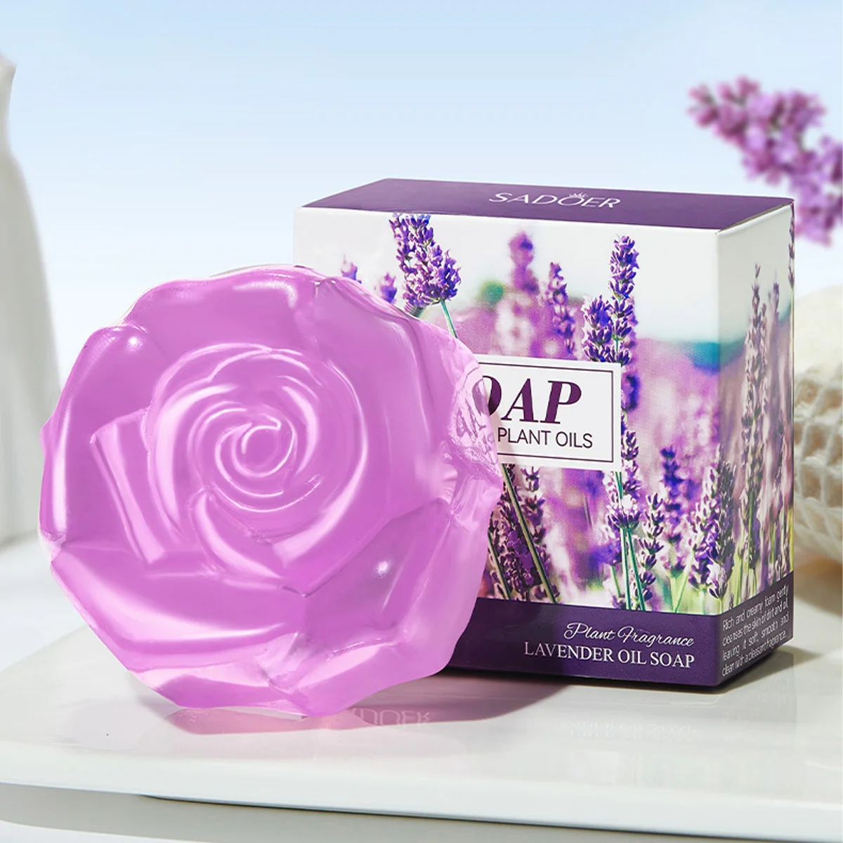 

Мыло с эфирным маслом лаванды, мыло ручной работы, мыло для мытья лица, мыло для ванны, глубоко очищающее мыло для кожи