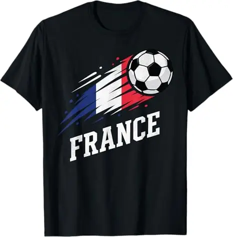 Frankreich Fußball Französisches Fußball-T-Shirt aus Weicher Baumwolle Y2k Fußball-Spieltag Grafik-Bekleidung Frankreich-Team Fans Personalisiertes Trikot-Shirt – Detail 6