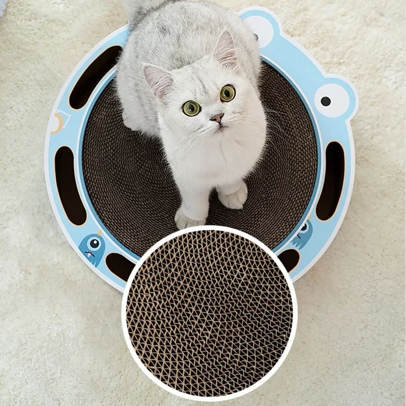 board wholesale three-eyed strange bowl-shaped cat scratching board cat nest all-in-one round non-dandruff scratching pet