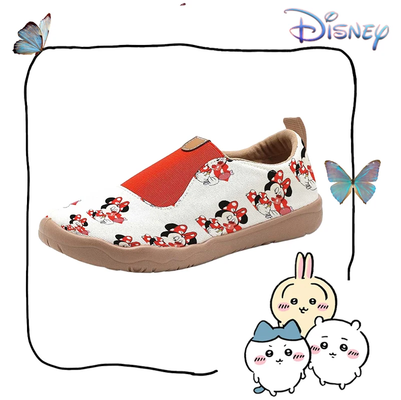 

Disney Minnie Mouse Easy Slip-On Sneakers | Sweet Red Bow Print Comfort Shoes | Lightweight Casual Footwear for Fans