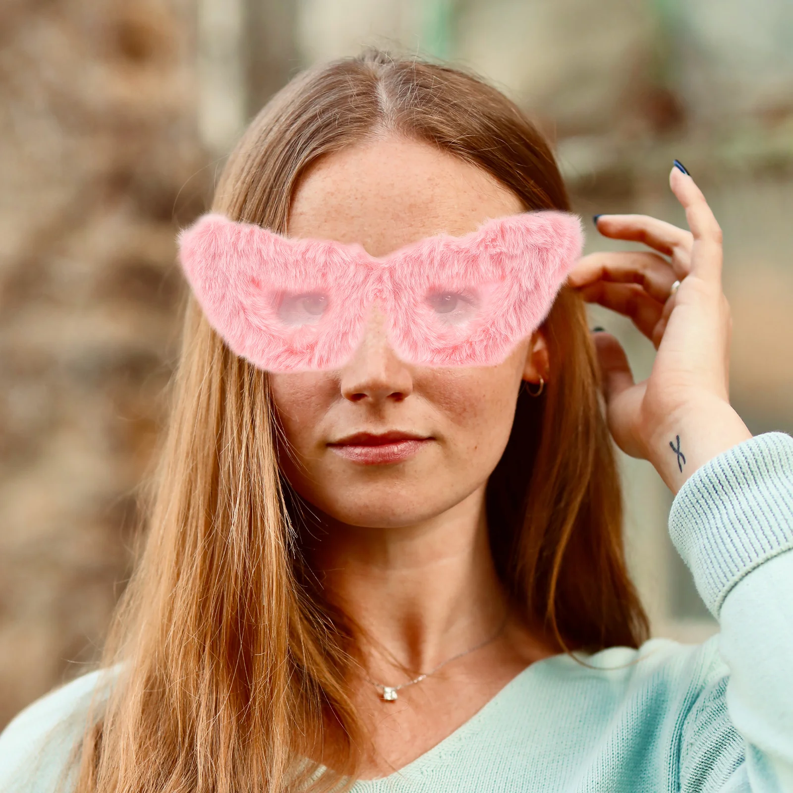 Lunettes de soleil d'amour en peluche pour adolescents et femmes, lunettes de soleil drôles, lunettes de plage à la mode, coeur de fête