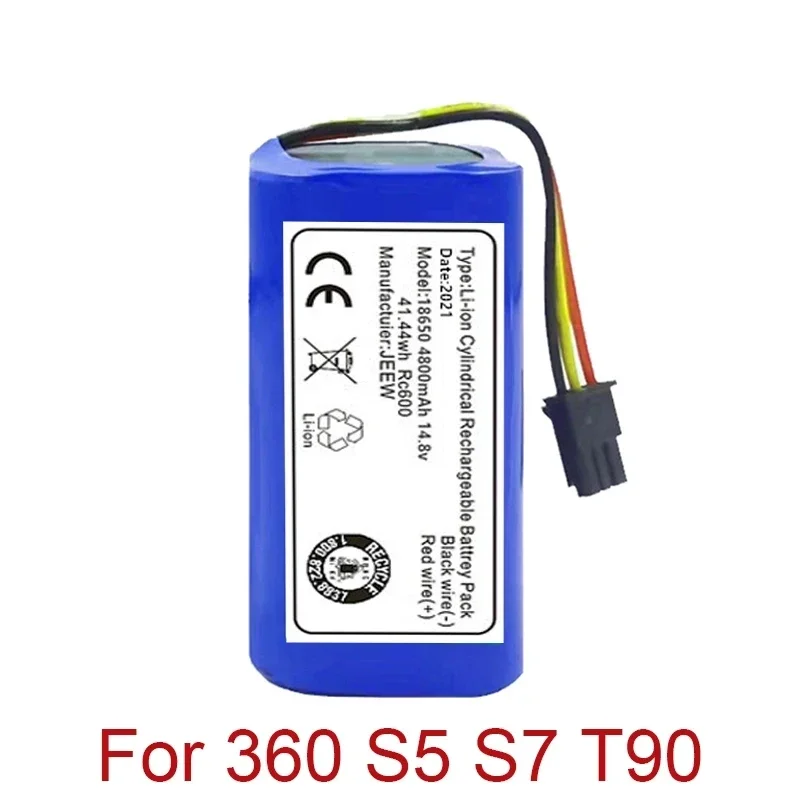 

High Capacity 14.8 v 6800mah Robotic Vacuum Cleaner Battery Pack for 360 S5 S7 T90 Robotic Vacuum Cleaner Replacement Batteries