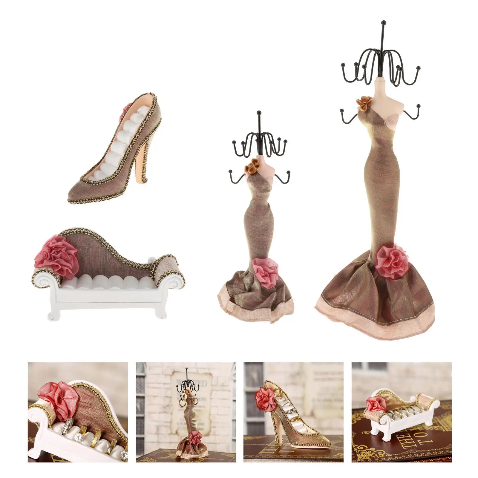 

jewelry Organizer , Necklace Tree Bracelet Display Stand Holder, Rings Storage Bracket Showing Stand