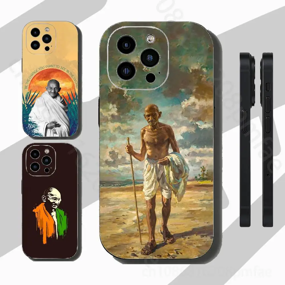 

Mahatma Gandhi Slim Back Phone Case for iPhone 17,16,15,14,13,12,11 Pro,Max,Plus,X,XS,XR,SE,Mini Protective Cover