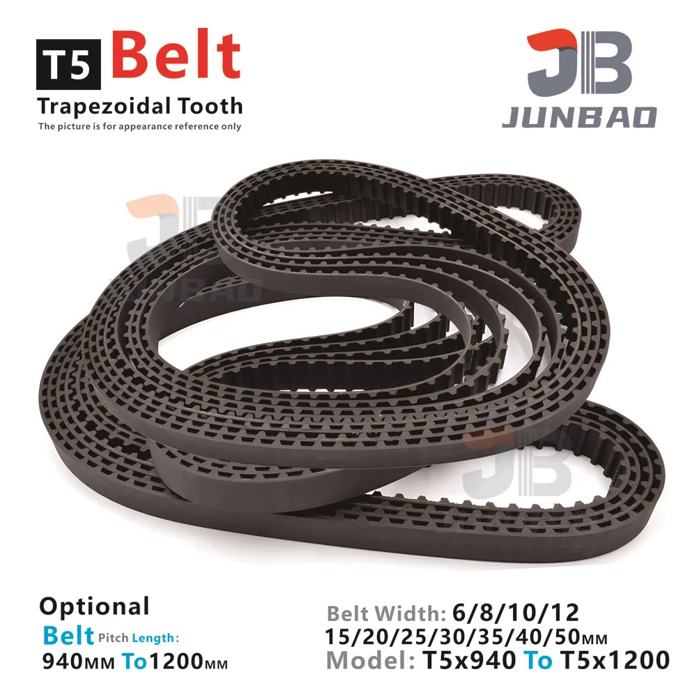 

Trapezoidal Tooth T5-Type Timing Belt Pitch Length LP=940MM To 1200MM Width 6 8 10 12 15 20 25 To 50MM Synchronous Teethed Belt