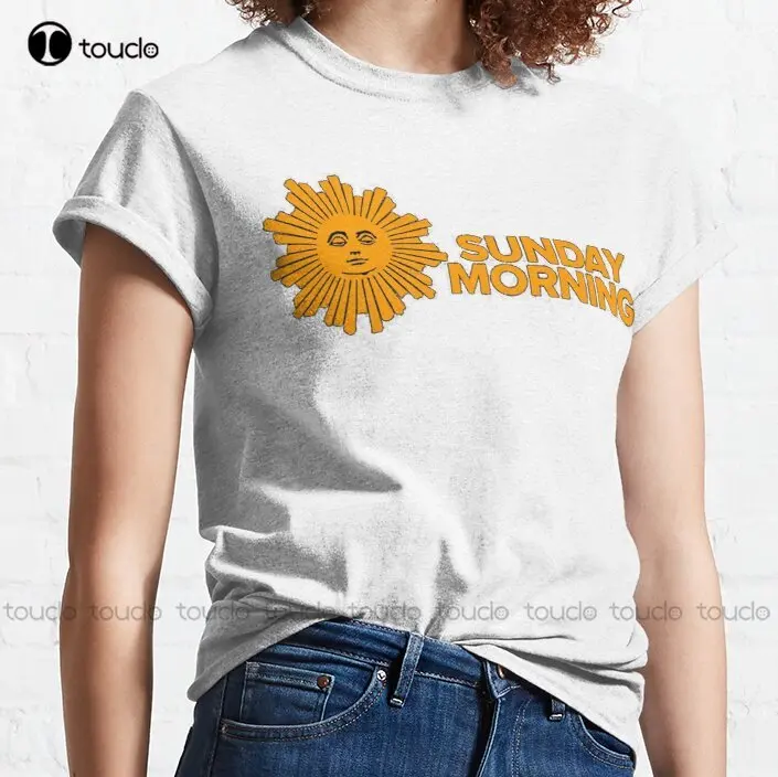 Sunday Morning Classic T-Shirt Orange Shirts For Women Cotton Outdoor Simple Vintag Casual Tee Shirts Make Your Design Xs-5Xl