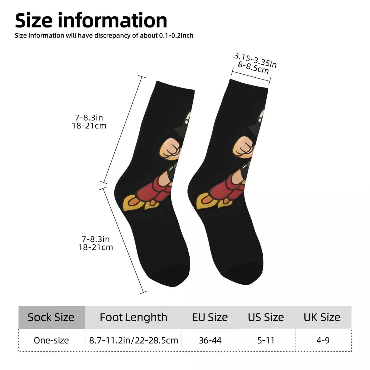 Calcetines de compresión para hombre y mujer, calcetín Unisex de estilo callejero, estampado sin costuras, Vintage, Astroboy, Anime, novedad