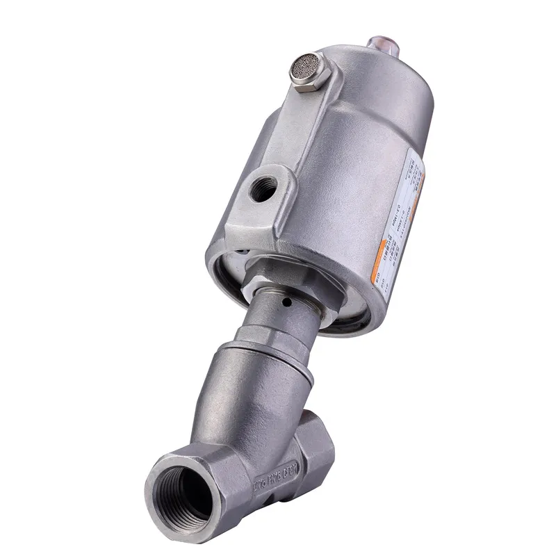 

Bidirectional Stainless Steel Angle Seat Valve with G/NPT Thread Pneumatic Control for Water Double Single Action