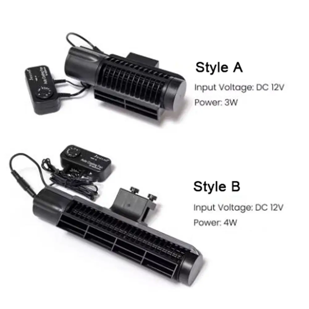 Frequency Conversion Aquarium Cooling Fan Mute Automatic Temperature Control Fish Tank Cooling Fan Black Adjustable - view 6