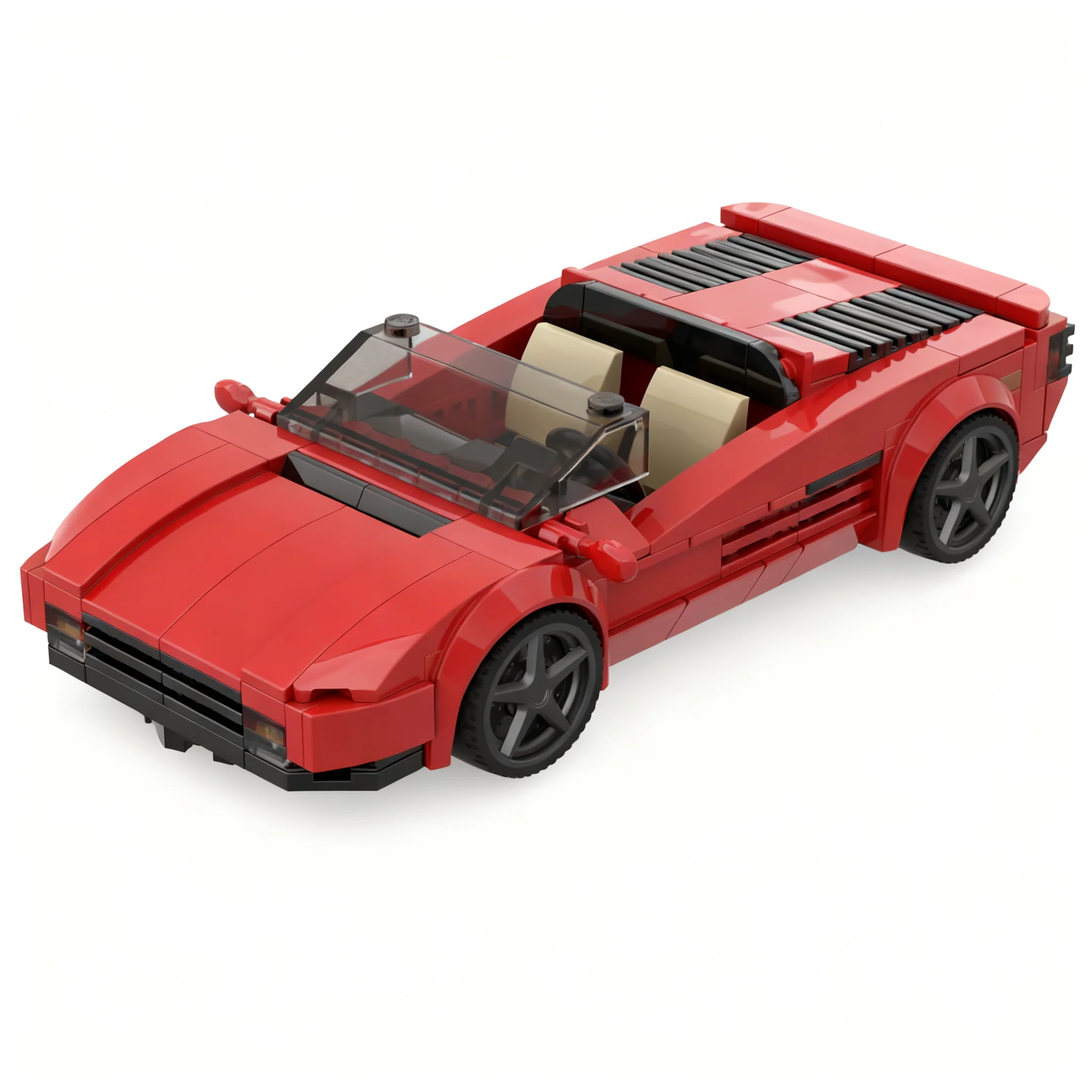 256pcs MOC Testarossa Spider City Champions Model Building Blocks Architecture Display Brick Birthday Collection Craft Assemble