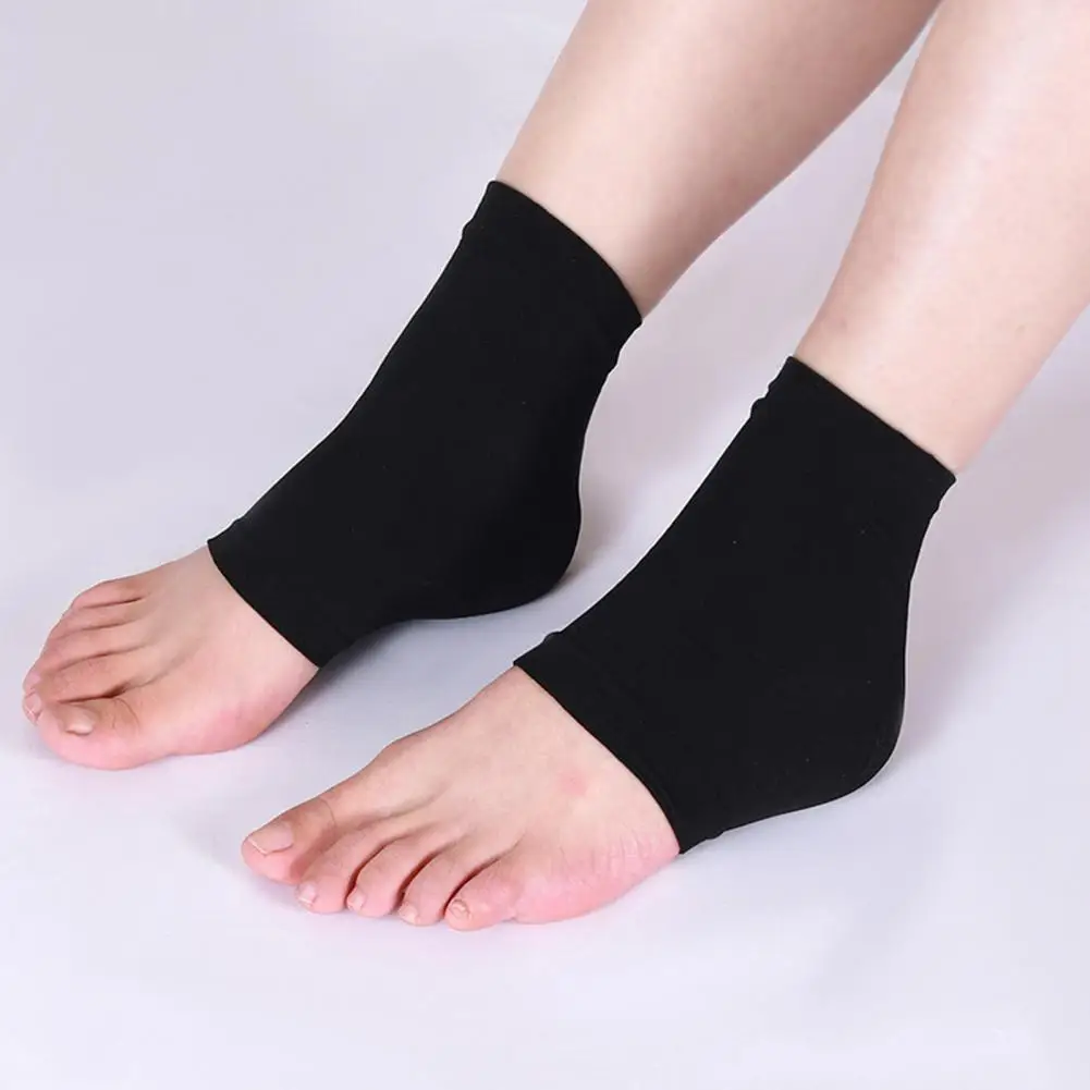 1 Pair Heel Protective Cover Foot Heels Socks Silicone Breathable Anti-Crack Moisturizing Unisex Pain Relief Feet Care Sock