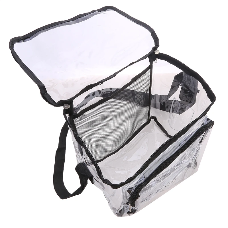 Portable PVC Transparent Shoulder Crossbody Bag Tote Satchel Handbag for Women Lady Large Capacity Clear Bag Shopping Handbag