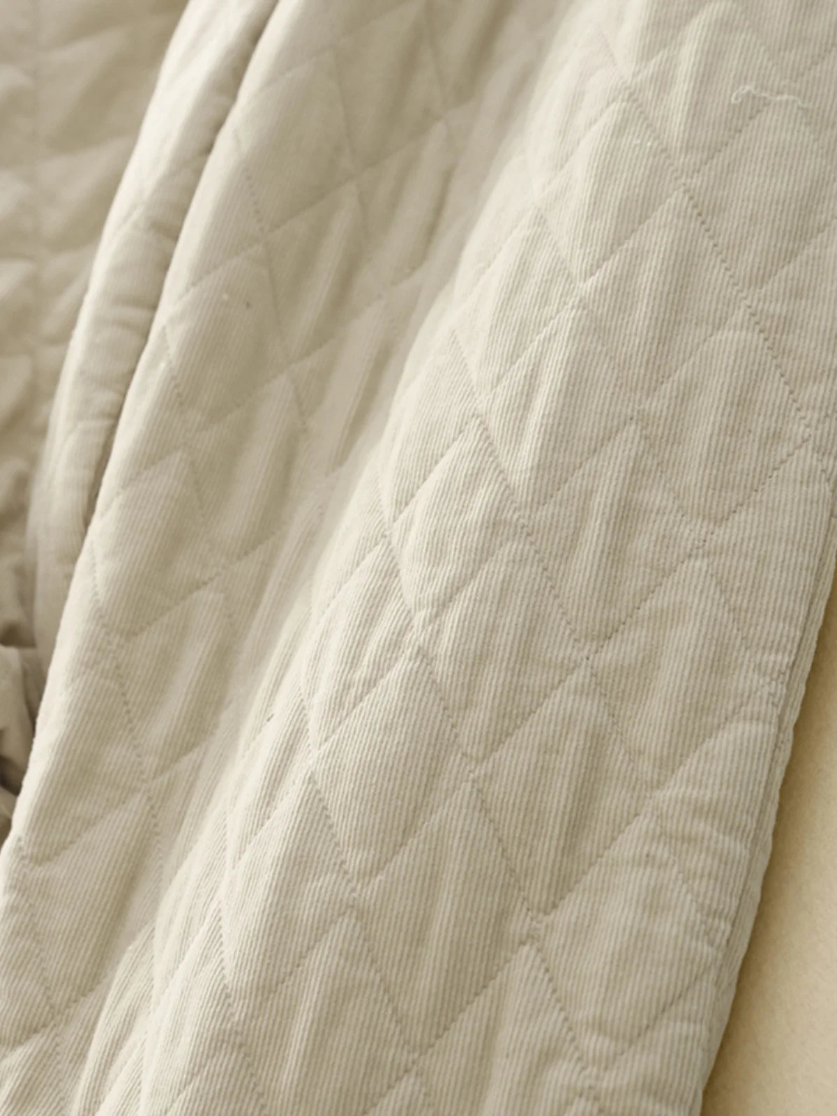 Retro Diamond Pattern Corduroy Wide Leg Pants Women's Thiened Casual Straight Cut Winter High Waist Slimming Cotton Pants