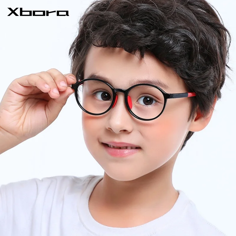 

Xbora Child Glasses Frame for Boys and Girls Kids Eyeglasses Flexible Quality Eyewear Protection Vision Correction 2235