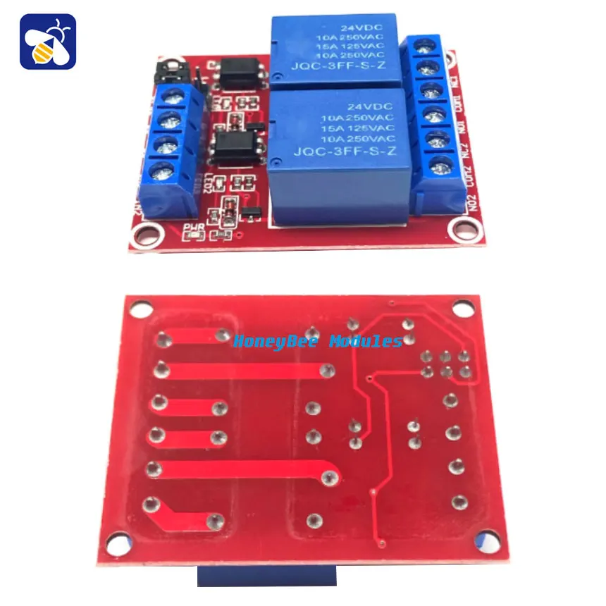 2 channel Relay Module 5V 12V 24V High and Low Level Trigger Relay Control With Optocoupler Two Way Relays DC 5 V 12V 24V