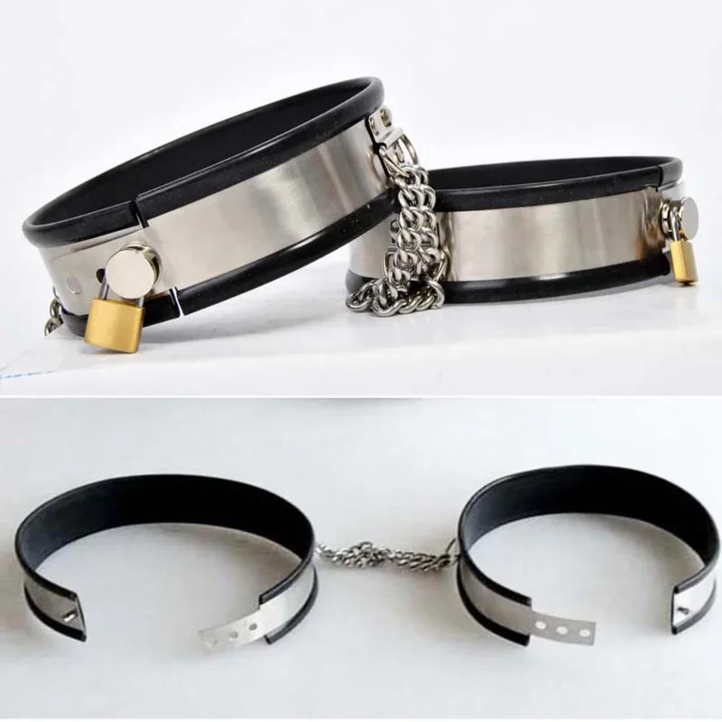 Manyjoy Adjustable Chastity Belt Stainless Steel Waistband Restraints Lockable Wear BDSM Hand Ankle Cuffs Thigh Rings Sex Toys