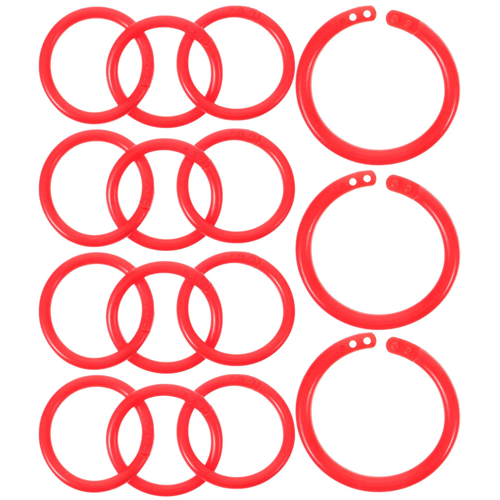 100Pcs Small Plastic Binder Rings for DIY Scrapbooking Planner Calendar Notepad Loose Leaf Book Index Cards Flash Cards Binding