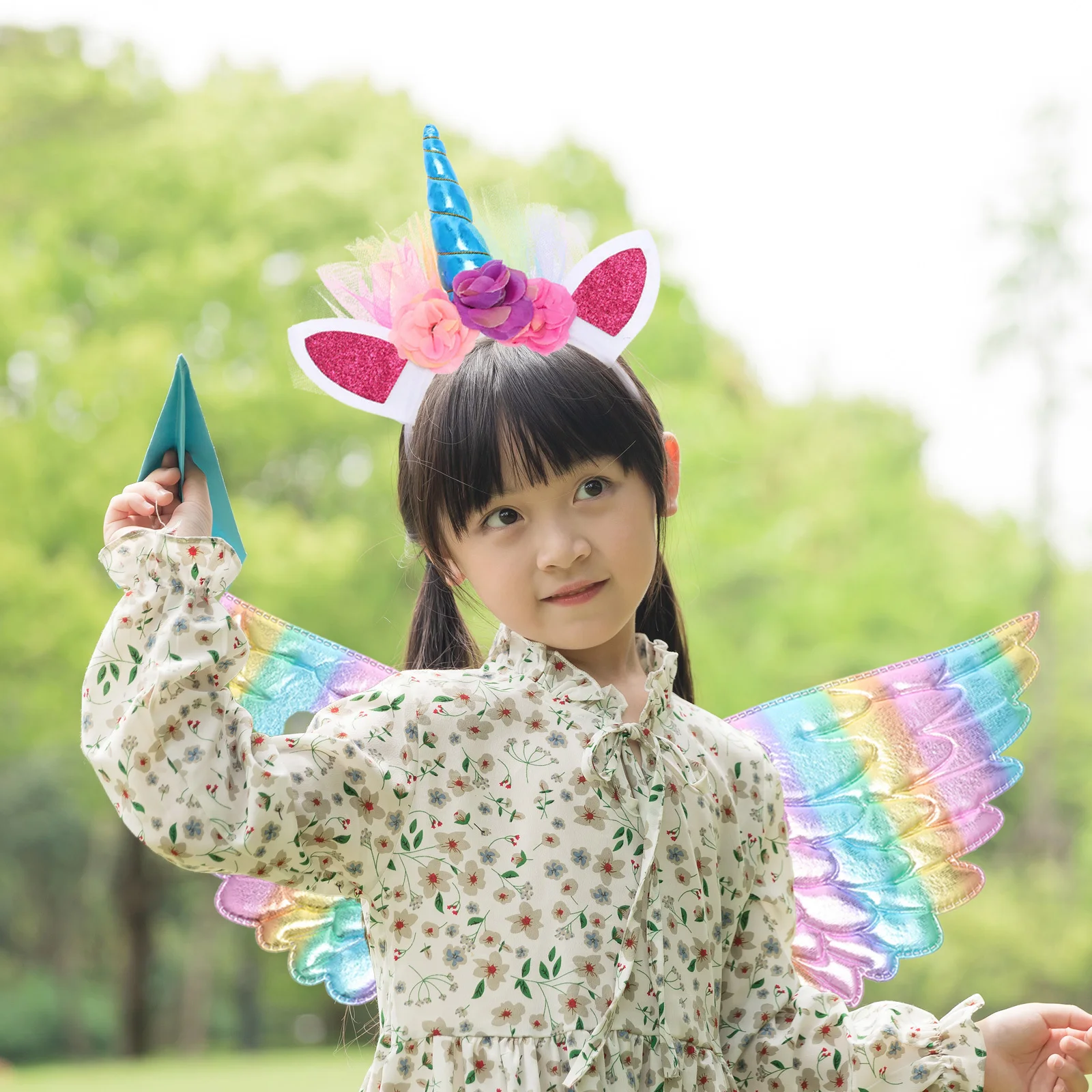 Zestaw Kostiumowy Śmieszna Tiulowa Spódniczka Opaska na Głowę Ubrania na Imprezę Świąteczną dla Dzieci Strój do Cosplayu dla Dzieci na Występy