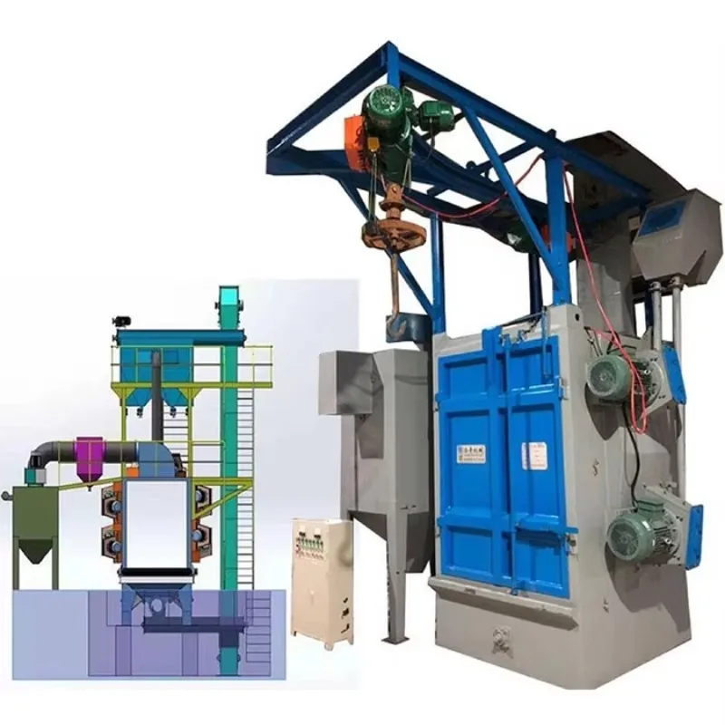Double Hook Shot Blasting Machine 800KG Capacity Compact Design for Medium Size Parts Cleaning Surface Preparation Customized