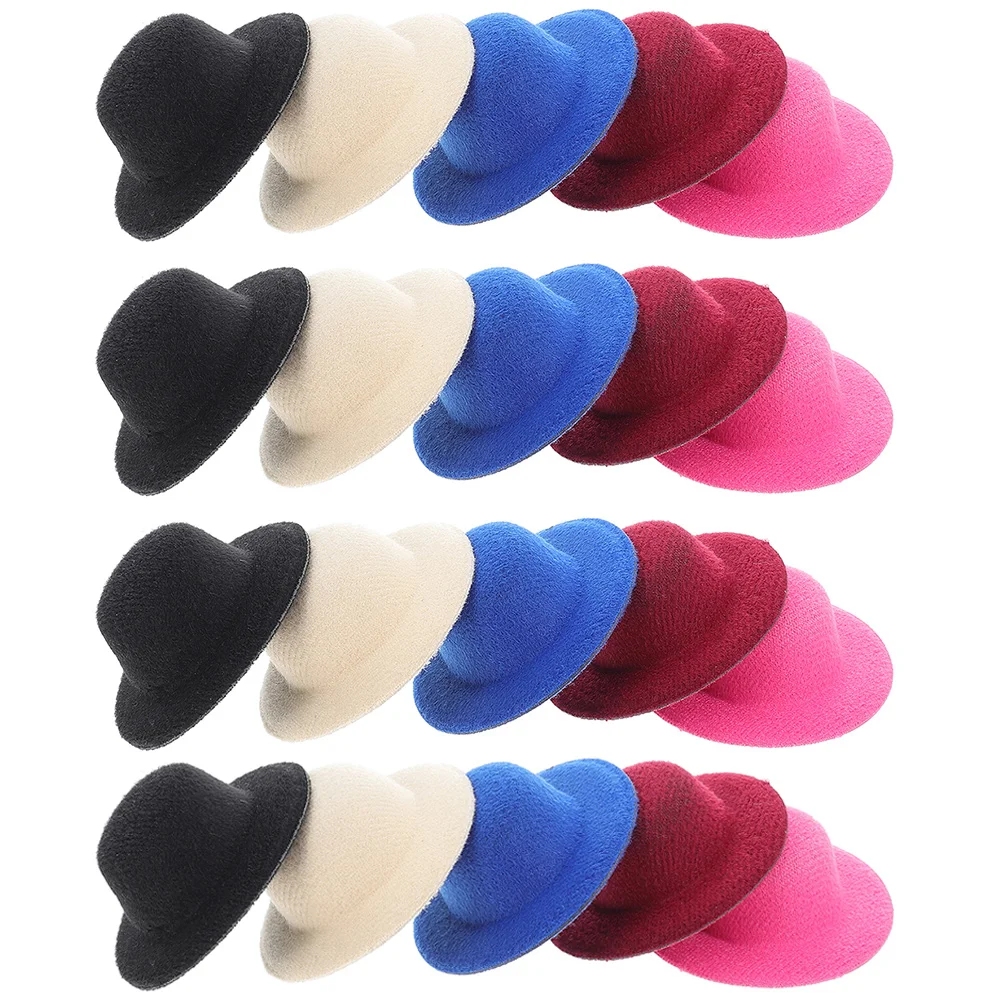 20 Pcs Small Hat Mini Felt Sheep Hats DIY Caps Clothes Accessories Exquisite Formal Top