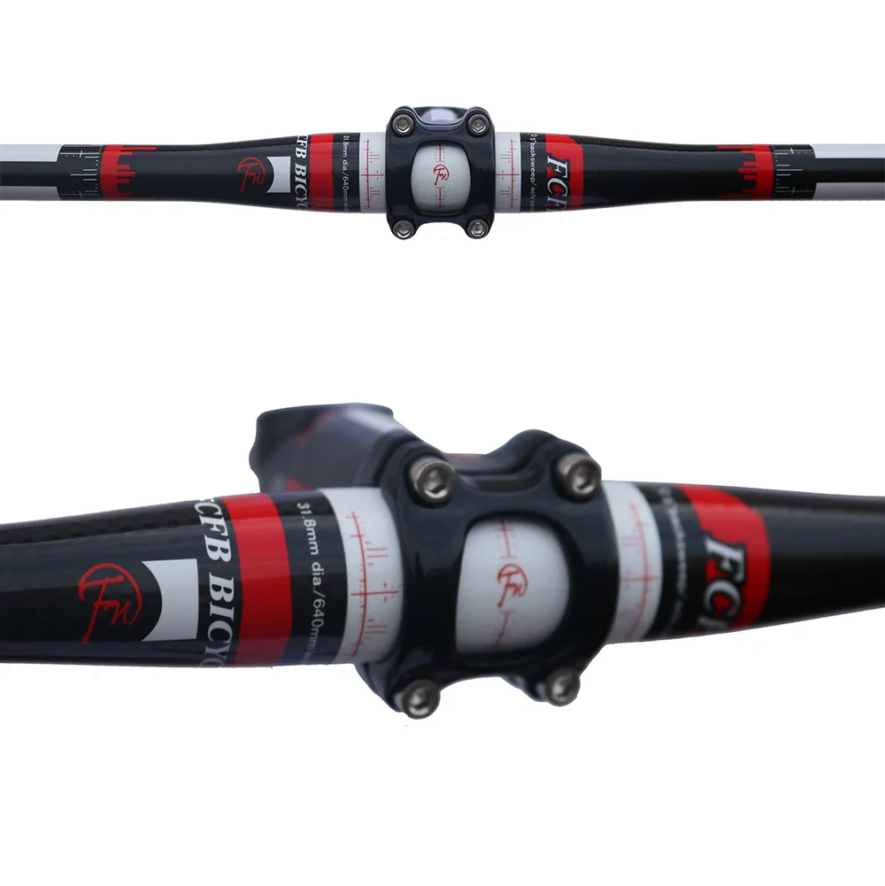 FCFB FW full carbon fiber bicyle handlebar mountain bike MTB handlebars 31.8*720mm ultra long manillar fixie bicycle parts