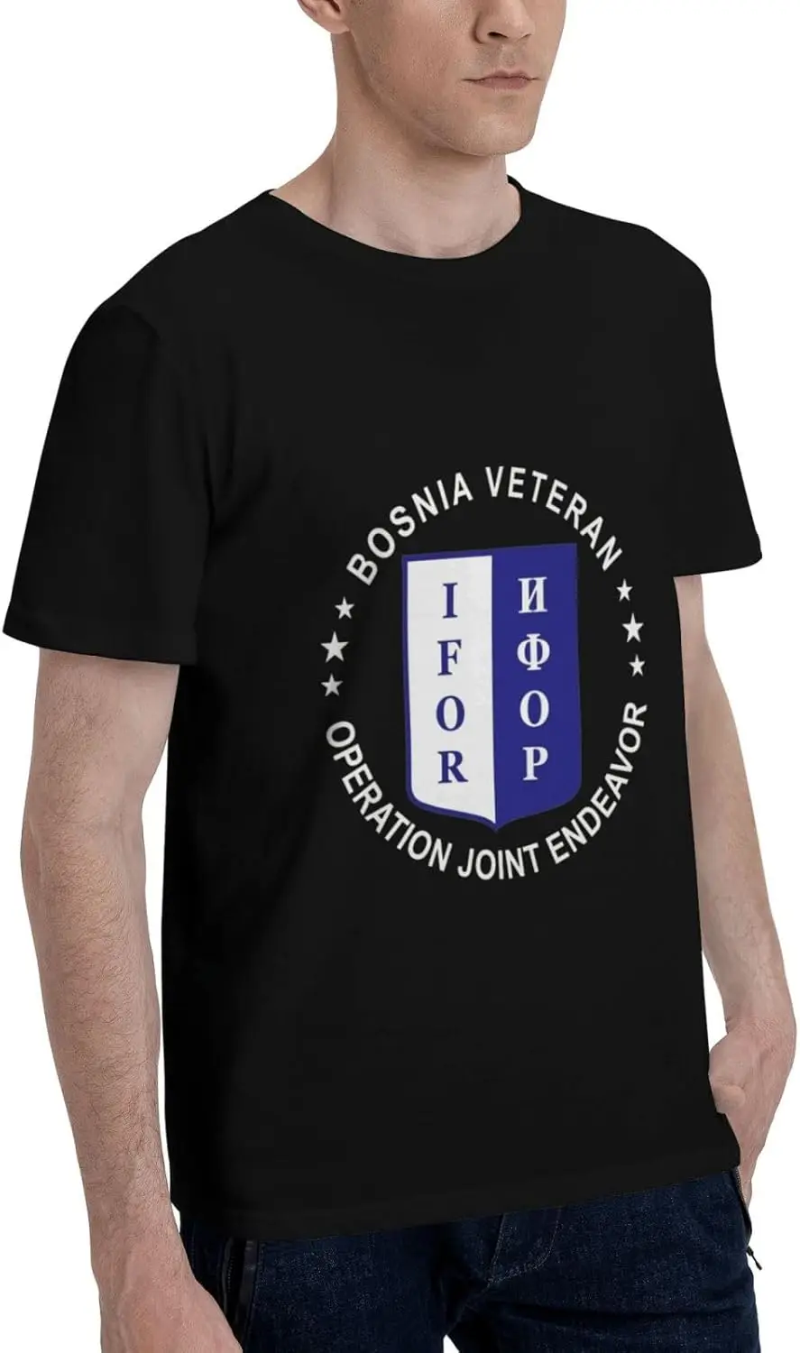 Bosnia Veteran Operation Joint Endeavor Men'S Short Sleeve T-Shirts Casual Top Tee