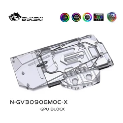 Bykski Water Block Use for GIGABYTE RTX 3080 3090 GAMING EAGLE VISION OC 10G /TURBO 24G / Copper Radiator / Backplate RGB AURA