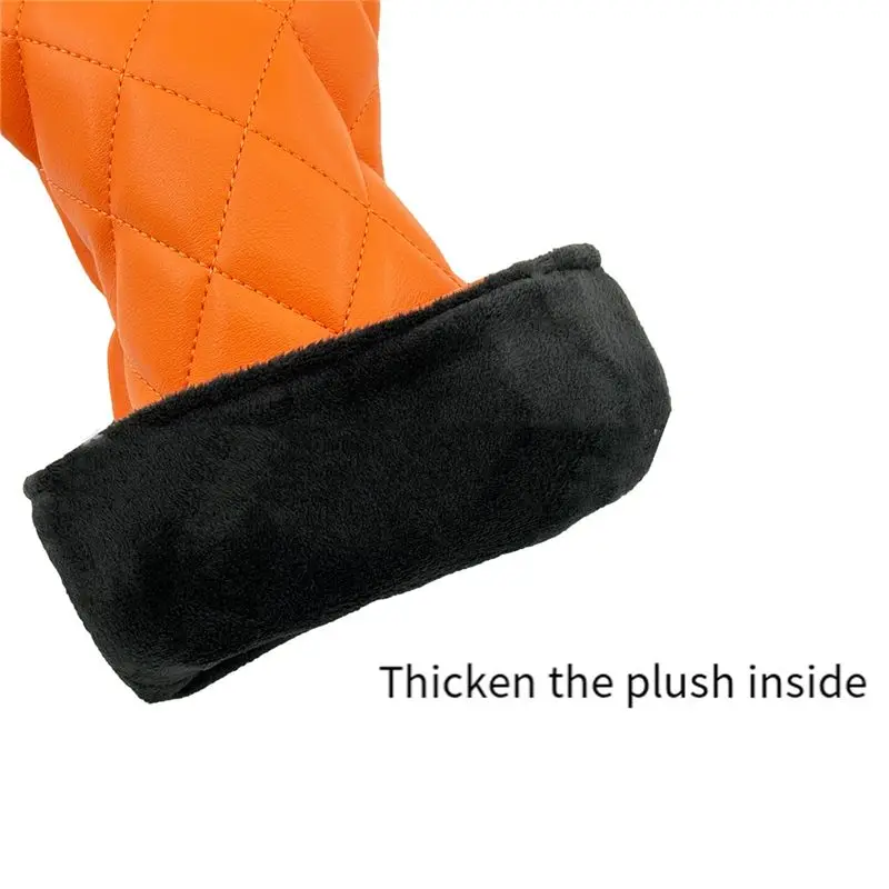 A69P-Wood Cover Rhombus Shape Pattern PU Soft Club Covers For Fairway Hybrid Waterproof Protector Set