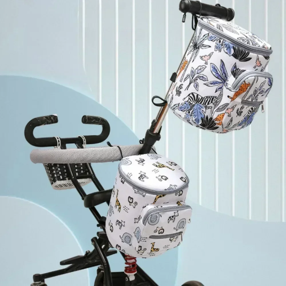 Wearproof Baby Stroller Bag Universal Diaper Nappy Bag Multi-Pocket Mommy Travel Bag Holder Cup Organizer for Newborn Pram Cart