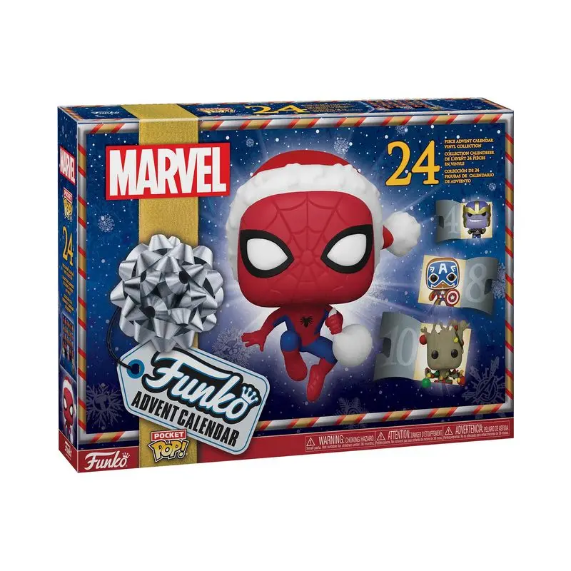 24pcs 2024 New Anime Marvel Christmas Advent Calendar Marvel Holiday 24 Day Reward Countdown Mystery Box Cute Toy Kid Xmas Gift