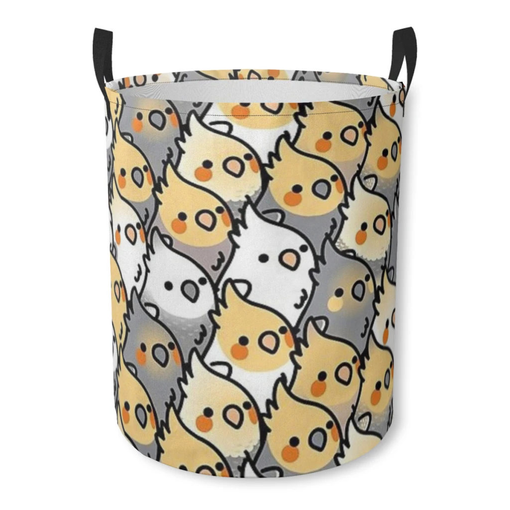 Chubby Cockatiel Party Bundle Device Laundry Basket Fabric Laundry Moving Folding Dirty Laundry Basket Cartoon