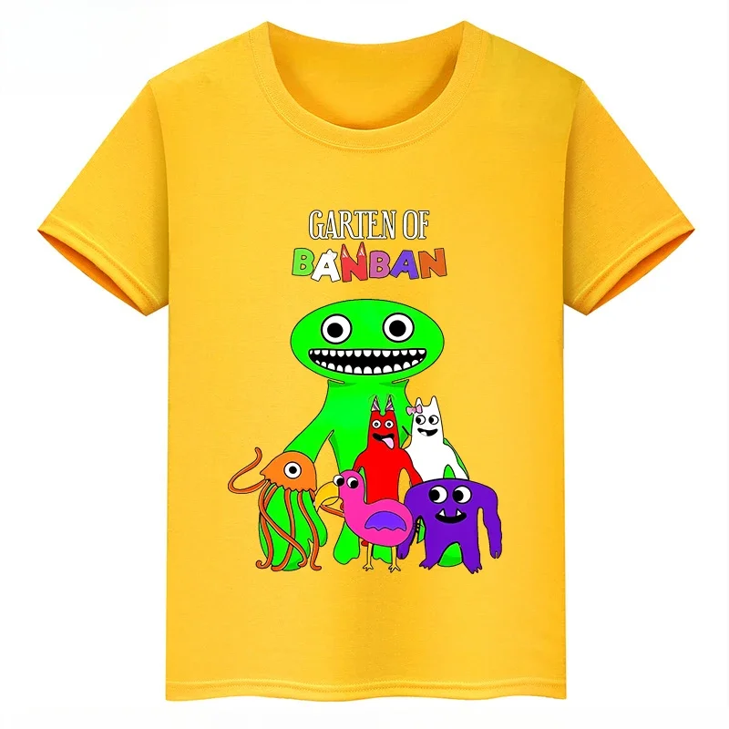 Summer Garten of Banban Printed Cartoon Children\'s Cotton T-shirt Short-sleeved Sports Tops for Boys and Girls Kid Baby Tees