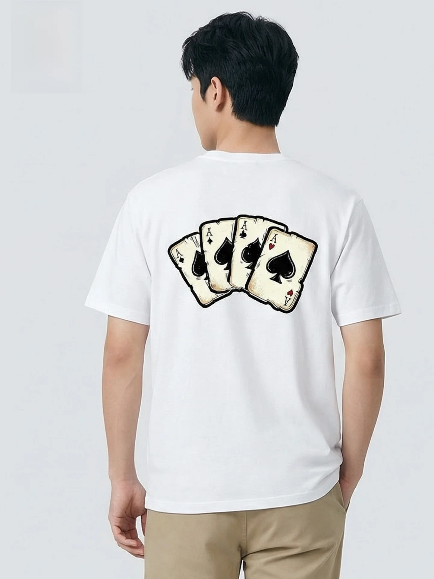 barbus-summer-2026-men's-pure-cotton-short-sleeve-t-shirt-casual-round-neck-printed-breathable-wear-resistant-poker-pattern