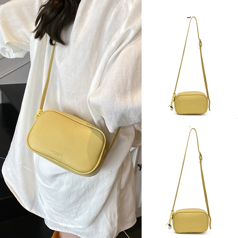 

Усовершенствованная желтая сумка на плечо во французском стиле, темпераментная сумка из искусственной кожи подмышками, модная универсальная большая сумка, женская классическая квадратная сумка