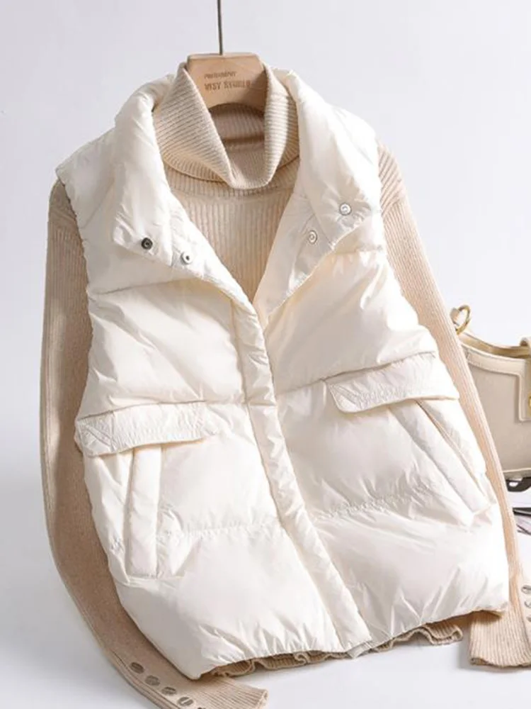 Gilet Ultra léger en duvet de canard blanc pour femmes, Slim et décontracté, nouvelle collection 90%, 2022