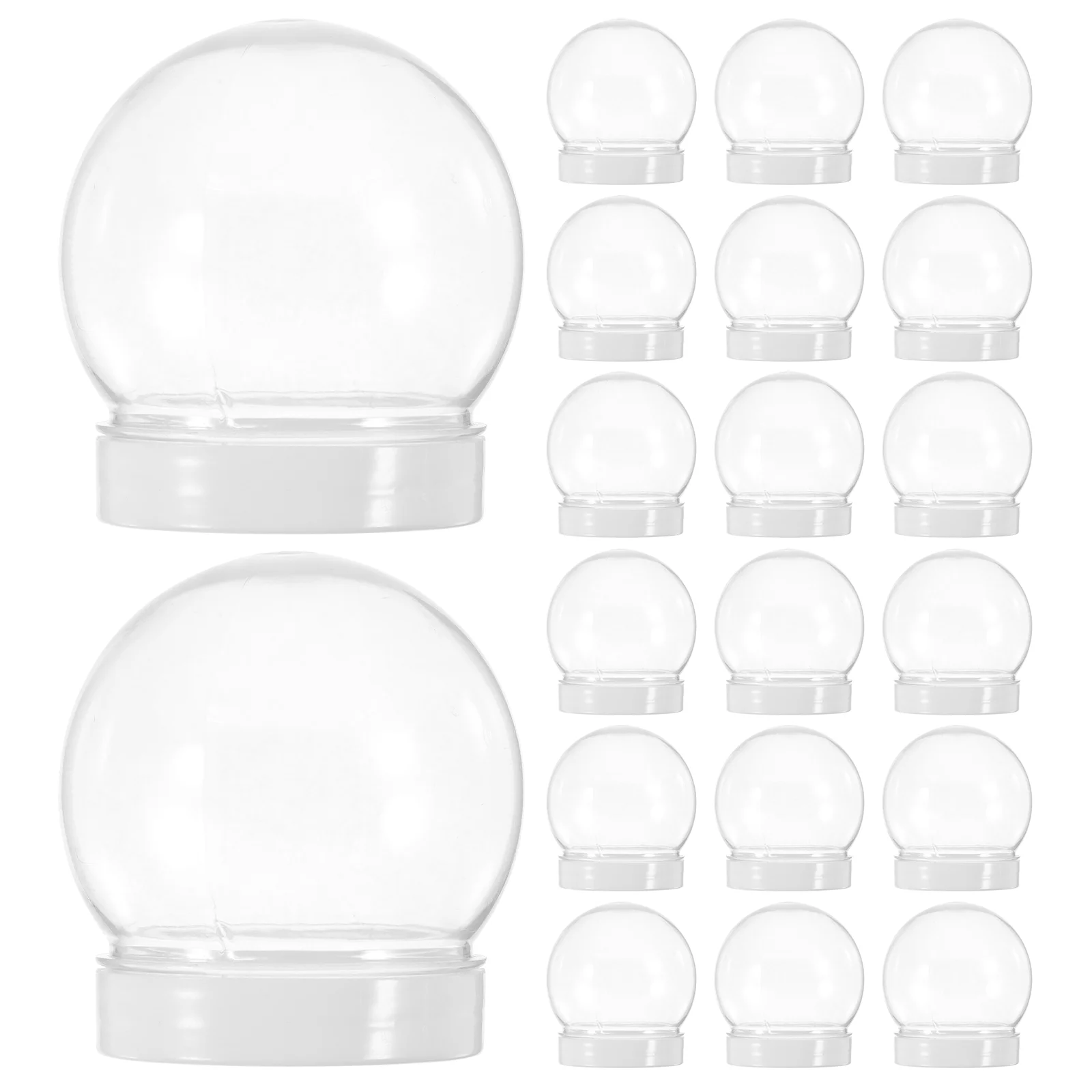 20 Pcs Transparent Snowball Jar Small Storage Container Mini Items Pickle Kit Household Dried Food Tumbler Candy Home Holder